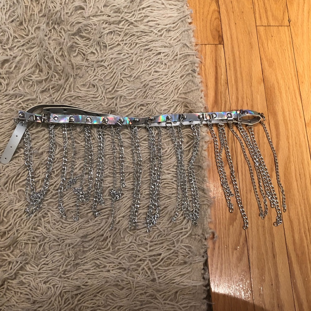 Holographic Chain Skirt Festival Season